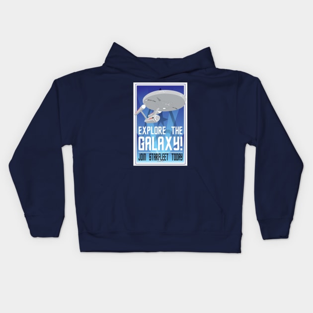 Explore The Galaxy Kids Hoodie by CuddleswithCatsArt